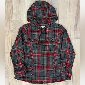 Pendleton Red and Gray Plaid Hoodie